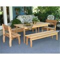 Creekvine Designs 46 x 32 in. Cedar Gathering Dining Set ELY46CTT2B2BBCVD